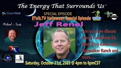 The Energy That Surrounds Us: ETalk.TV Halloween event with Jeff Renel