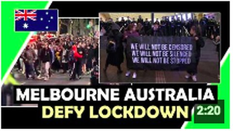 Melbourne AUSTRALIA Crowds Defy Lockdown 6