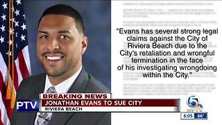 Jonathan Evans to sue the city of Riviera Beach