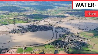 Dramatic footage reveal the extent of flooding plaguing the city of Worcester