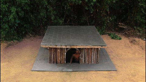 Build Underground House In Wild Using Brick