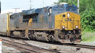 CSX Eastbound Autorack Train From Marion, Ohio Part 1