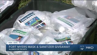 City of Fort Myers gave away masks at the Alliance of the Arts