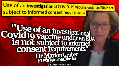 Violating Nuremberg Code: No Informed Consent Needed For EUA Vax Brags FDA's Vax Director