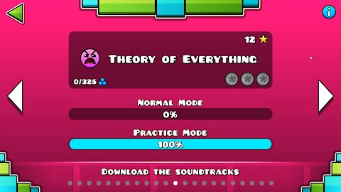 Geometry Dash Level 12 Theory Of Everything Attempt 2