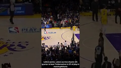 LeBron James, Lakers survive chaotic 4th quarter to beat Timberwolves in OT of play in matchup#short