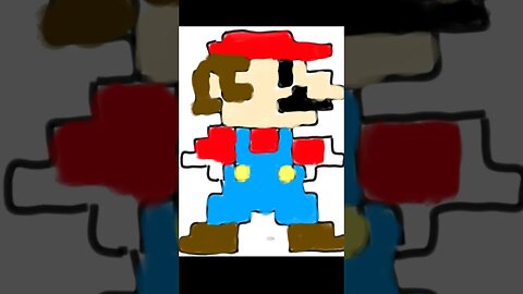 Draw Super Mario FAST #mario #quickdrawing #art #drawing