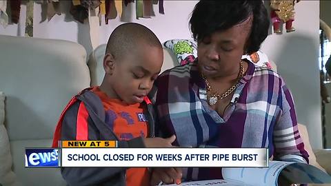 Students home for weeks after pipe busts at charter school, parents mixed on school's solution