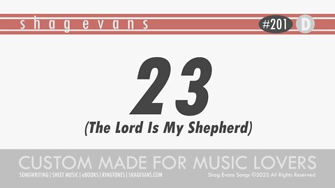 23 - A201D Key of D - Guitar & Duet Vocals - Christian Hebrew Bible Book of Psalms Song SHAG EVANS