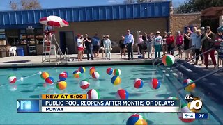 Public pool reopens after months of delays