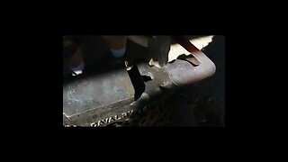 Forging a hatchet from a pipe wrench jaw #blacksmithing #knifemaking