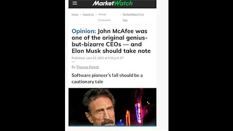 THEY R THREATENING ELON MUSK WITH JOHN MCAFEE'S OUT COME PLEASE TELL EVERYONE HIS ACCT IS HACKED🙏