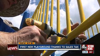 First new playground thanks to sales tax