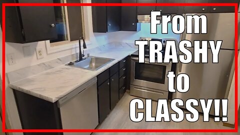 Updating Kitchen Counter Tops on a BUDGET? | Laminate is EASIER than you THINK! | 2022/002