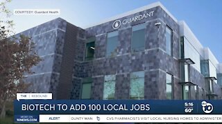 Biotech to add 100 new jobs in San Diego