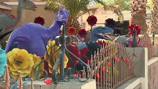 'Dinosaur House' Halloween display features zombie babies