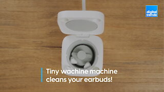 This tiny washing machine cleans your earbuds