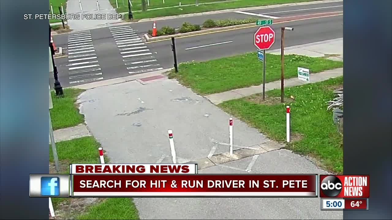 Dramatic video shows bicyclist struck by hit-and-run driver in St. Petersburg