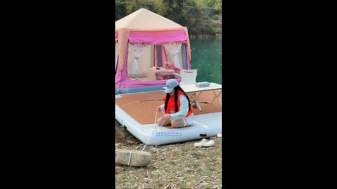 Chinese type over water inflatable tent.