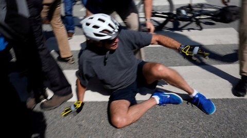 Joe Biden Falls Off His Bike