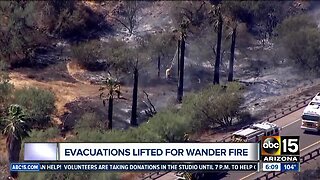 Wander Fire burning near Interstate 17