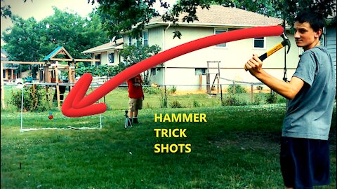 Hammer trick shots. Strange Things trick shots in real life.