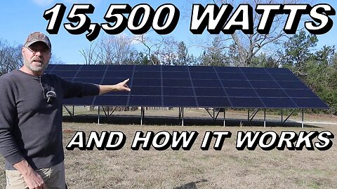 Our 15,500 watt AC coupled solar system and how it works