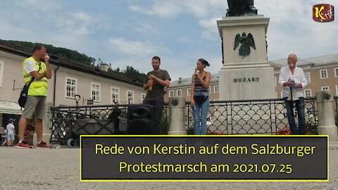 Rede von Kerstin auf dem Salzburger Protestmarsch am 2021.07.25