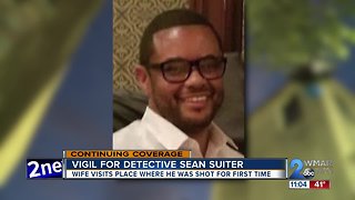 Family and friends hold vigil in remembrance of Detective Sean Suiter