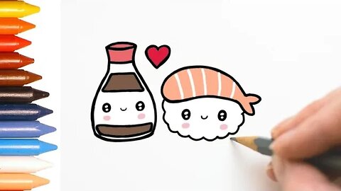 Como desenhar sorvete kawaii 