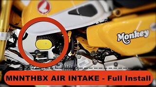 Honda Monkey Z125 MNNTHBX Air Intake Install & Review!