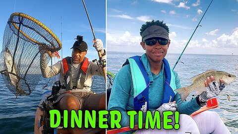 Catching DINNER Mangrove Snapper & Speckled Trout Kayak Fishing