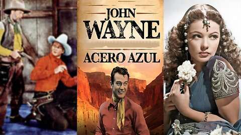 ACERO AZUL (1934) John Wayne, Eleanor Hunt y George 'Gabby' Hayes | Occidental | blanco y negro