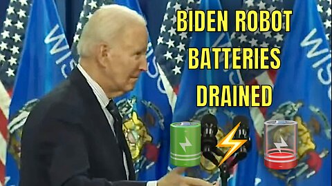 ROBOT BIDEN on LOW POWER 🪫 in Wisconsin 🤦‍♂️