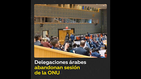 Representantes árabes abandonan la sala durante el discurso de Israel en la ONU