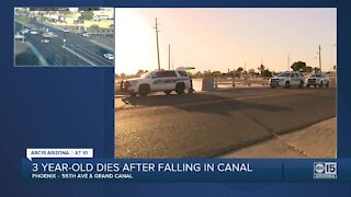 FD: 3-year-old dies after being pulled from canal in west Phoenix