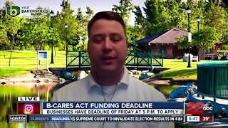 Businesses have until Friday to apply for B-CARES