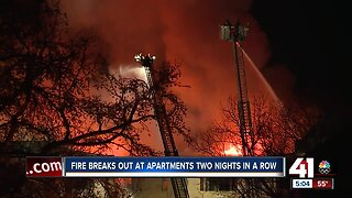 Fire breaks out at KCMO apartments two nights in a row