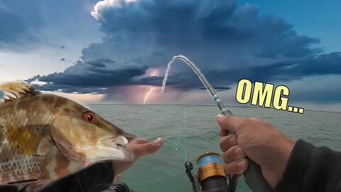 Caught in BAD storm! Fishing for Hogfish & Catch and Cook w/ Best Ever Food Review Show