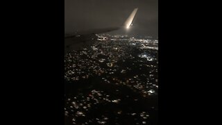 Beautiful Night Flight Over Dallas and a Bumpy Landing lol