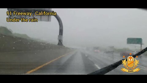 The 91 Freeway, California. under the Rain.