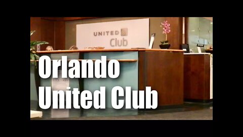 The United Club Lounge in the Orlando International Airport