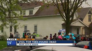 Vigil for teen found dead