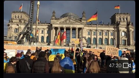 ukrainische Nationalisten gegen staatenlos.info Reichstag Berlin 24. Februar 2024