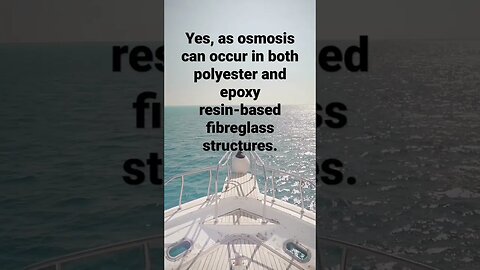 Is osmosis a problem on a boat? #boating