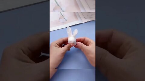 Handmade tissue paper rabbit #tissue #tissuepaper #tissuechallenge #papercraft #viral #4upage