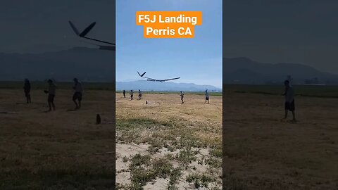 F5J RC glider contest landing. Perris California