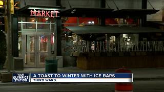 Toasting winter with ice bars