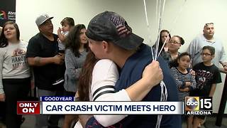 Car crash victim meets hero that helped save his life