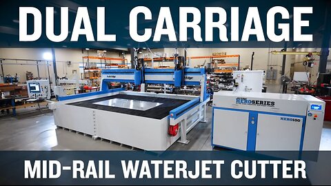 Jet Edge Dual Carriage, 5-Axis Mid Rail Waterjet Overview